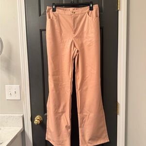 Kittenish faux leather pink blush pants